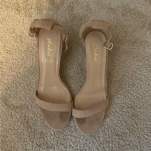 Suede Nude Heels